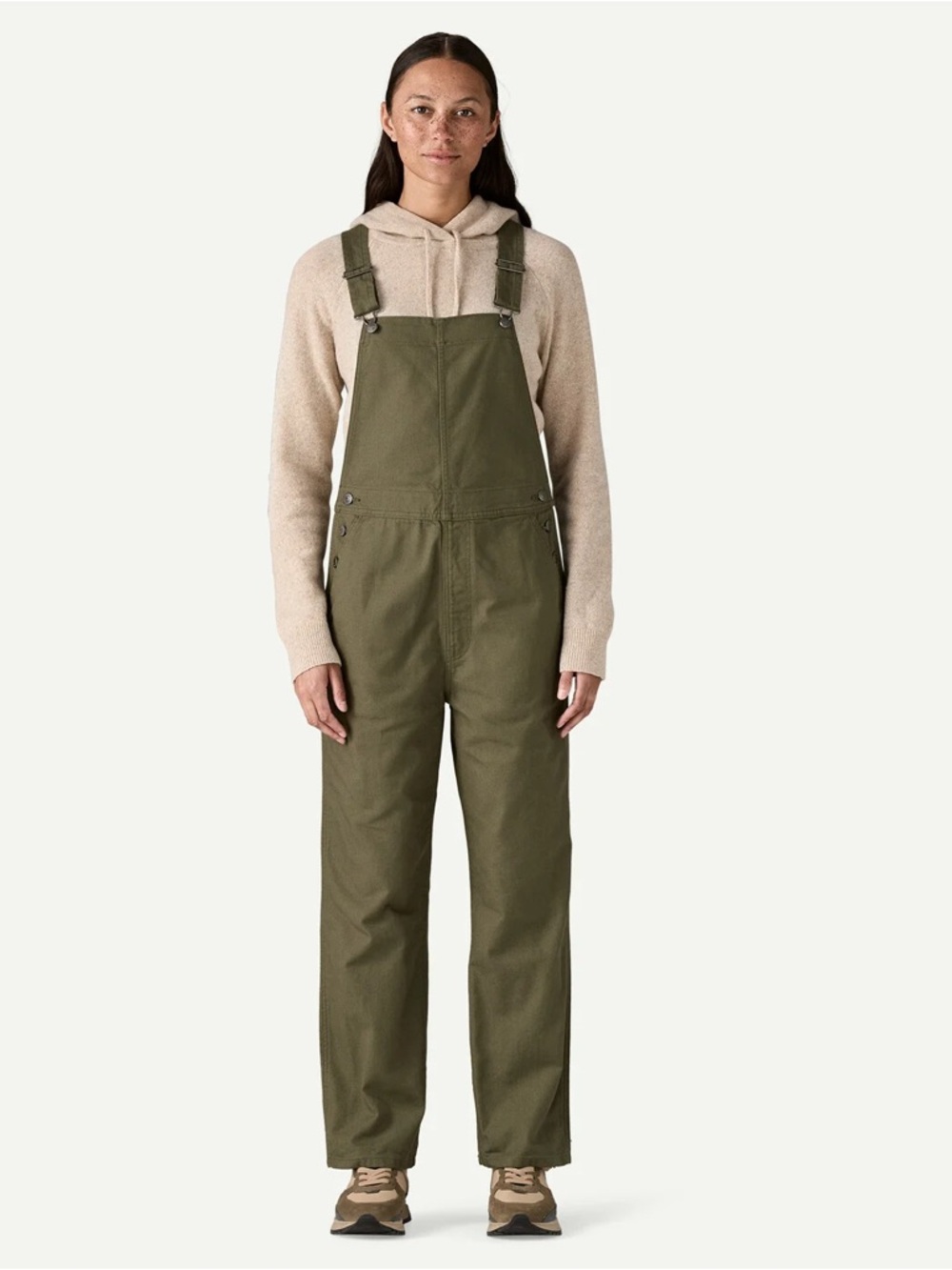 Patagonia Olive Green Basin Green Women's Overalls Jumpsuit Coveralls - Picture 2 of 3